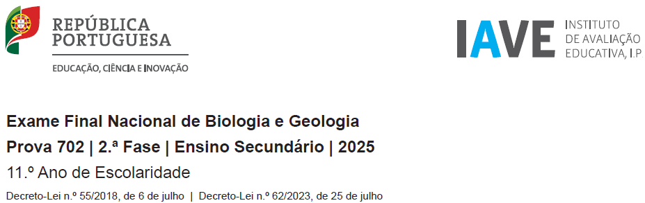 Parecer acerca da Prova de Exame Nacional do Ensino Secundário, Prova Escrita de Biologia e Geologia 702 – 2.ª Fase 2025